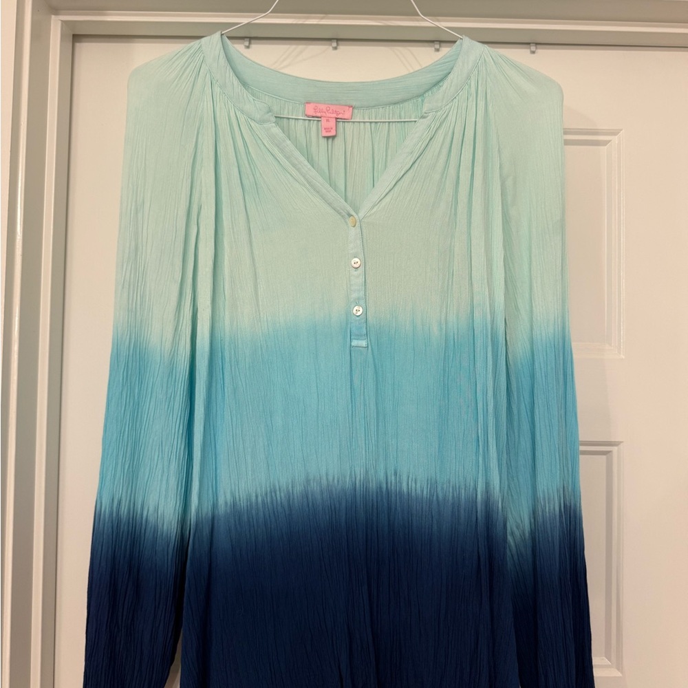 Lilly Pulitzer Ombre Blue Elsa Blouse